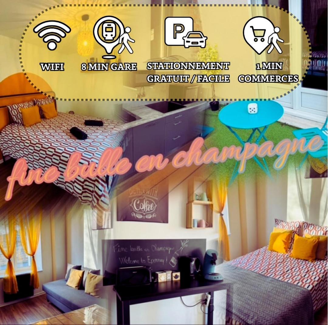 Fine Bulle En Champagne - 1 Chambre - Terrasse Épernay Exteriör bild